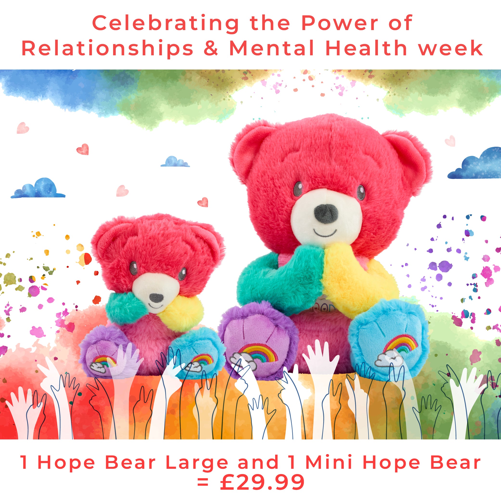 Image of 2 bears bundle for fostering fortnight
mood bears for mood improving
